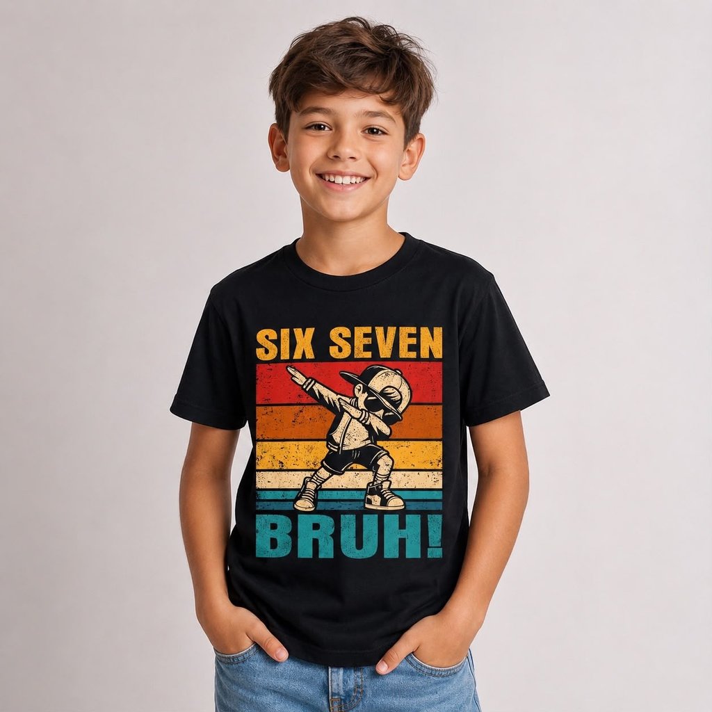 Blusa Infantil Masculina Six Seven 67 Camiseta Estampada Menino Juvenil Casual Confortável Moda Kids