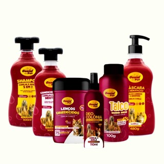 Shampoo Condicionador Mascara De hidratação Lenço Umedecido talco perfumado Perfume Banho e Tosa