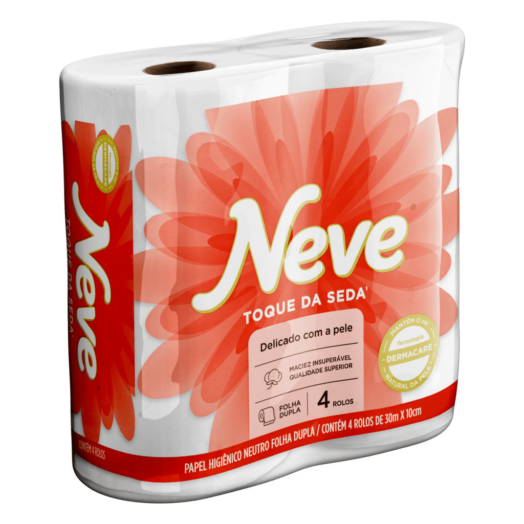 Neve Folha Dupla Papel Higiênico 4 Unidades — imagem 2 de 2