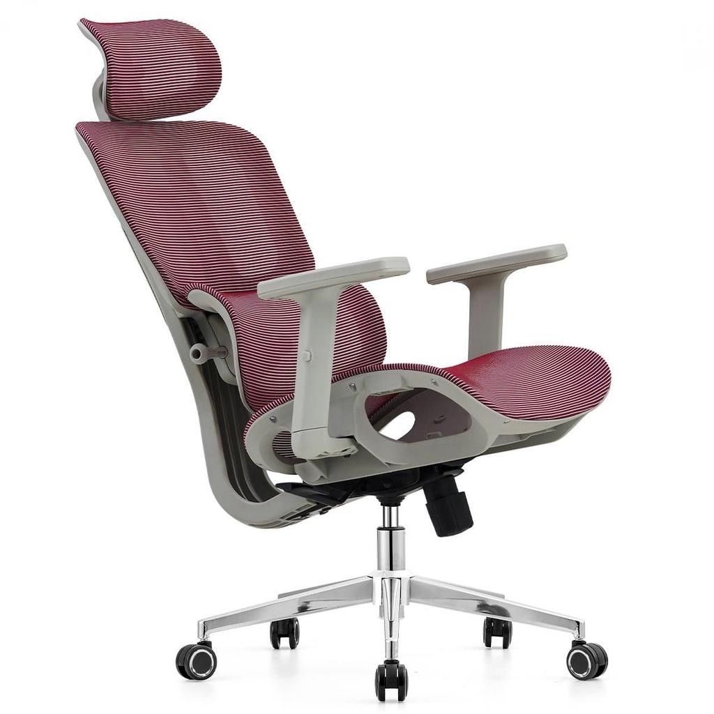 Cadeira de Escritório Dr. Office Business, Mesh, 2D, Ajustável, Suporta até 120kg, Bordô, DR-CH-BNN2DPRF — imagem 2 de 2