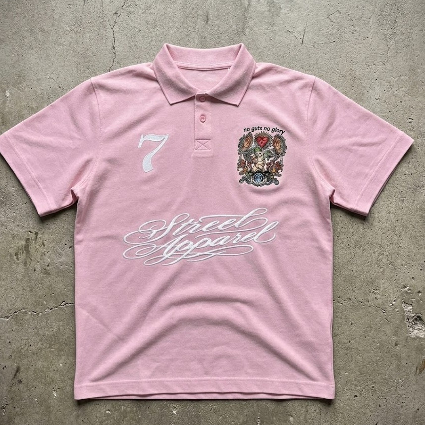 Camisa Polo Unissex Streetwear Lettering Premium Chique