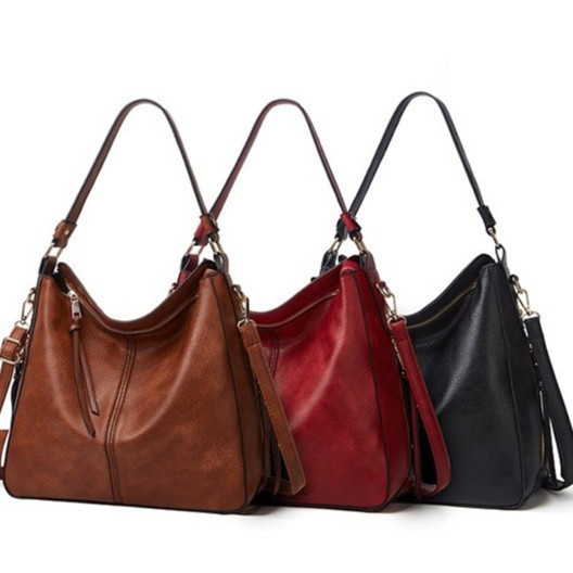 Bolsa Feminina de Alta Qualidade em Couro PU de Grande Capacidade, com Alça de Ombro — imagem 2 de 2