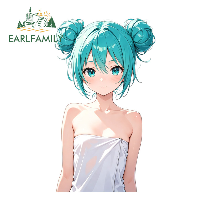 EARLFAMILY Hatsune Miku Adesivo De Carro Humorístico Oclusão Zero Motocicleta Bicicleta Elétrica Host Pára-Choques Veícu