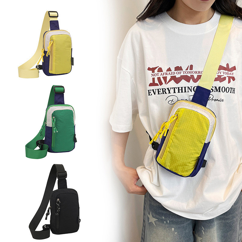 Bolsa De Peito Crossbody Colorida Ao Ar Livre Para Mulheres E Homens , Esportes Lazer Mini Portátil À Prova D'água Telef
