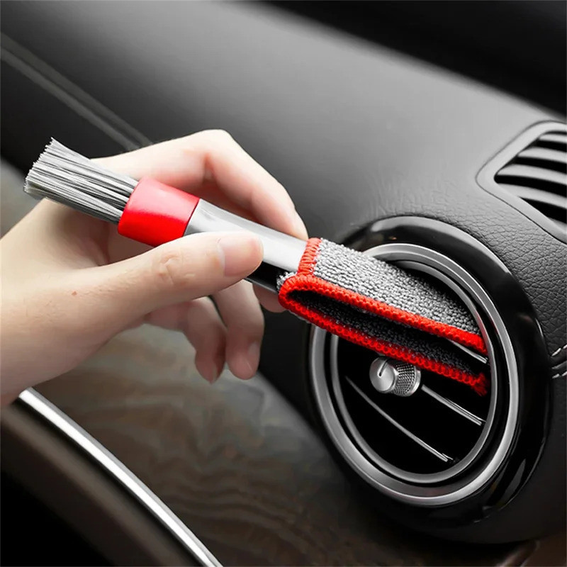 Ferramenta de limpeza de saídas de ar condicionado automotivo, escova de vácuo multifuncional, acessórios para interior 