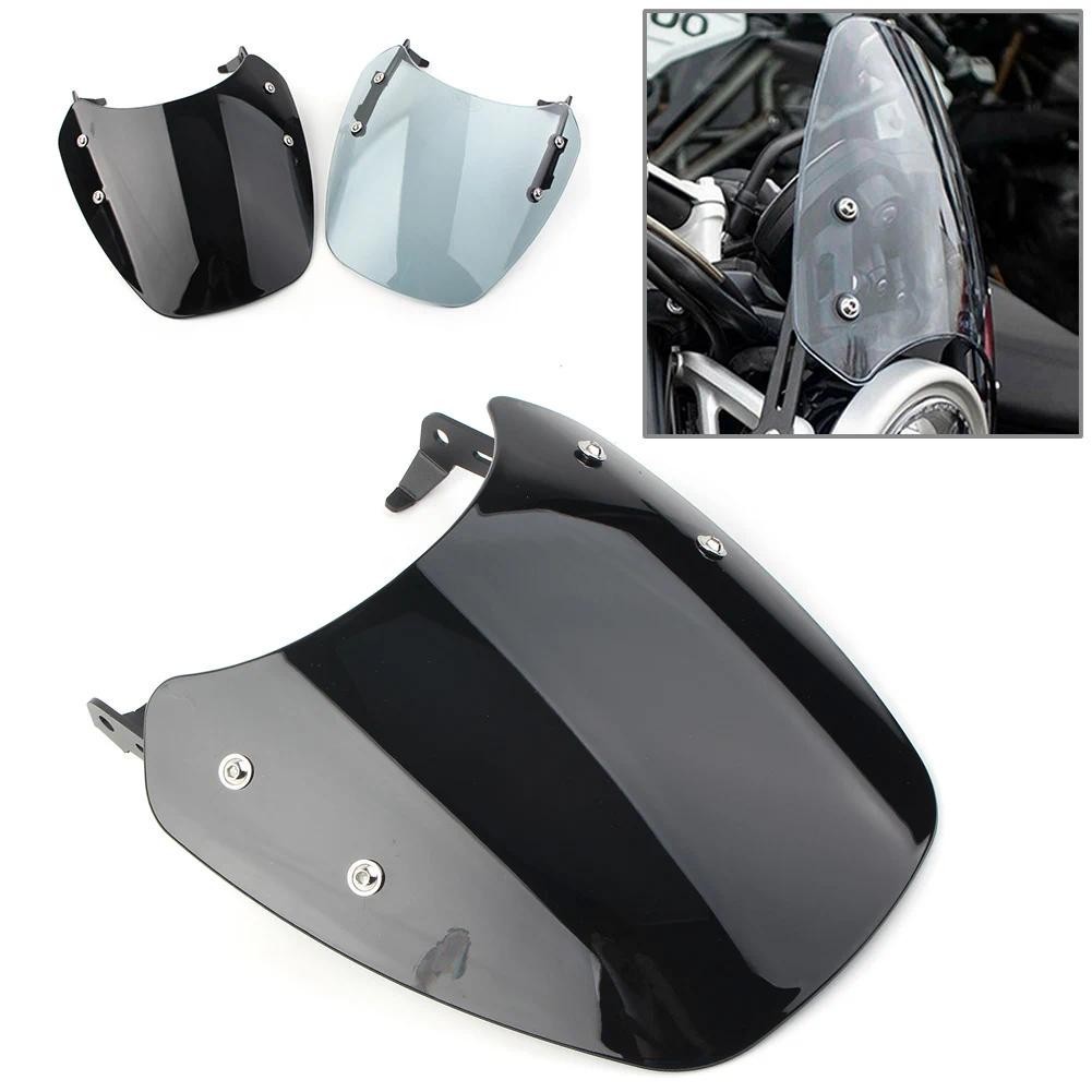 Para-Brisa De Motocicleta Com Parafusos De Suporte Scrambler 1200 Grande Escalada 2019 2020 2021 Preto/Cinza Plástico AB