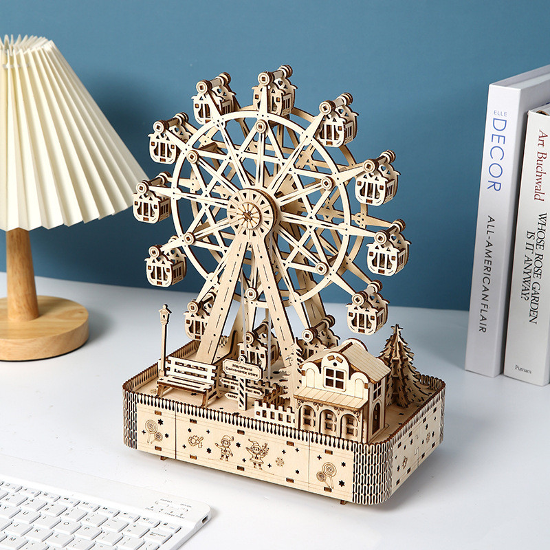 Nova Roda Gigante Musical em 3D, Quebra-Cabeça de Madeira, Brinquedo Educativo de Montagem, Brinquedo Criativo DIY