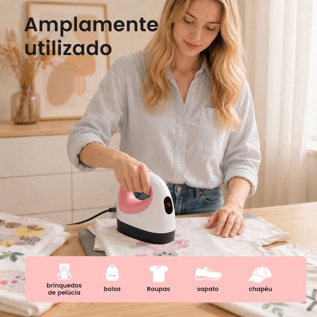 Mini Prensa Térmica Portátil Sublimação Transfer 110v/220V — imagem 2 de 2