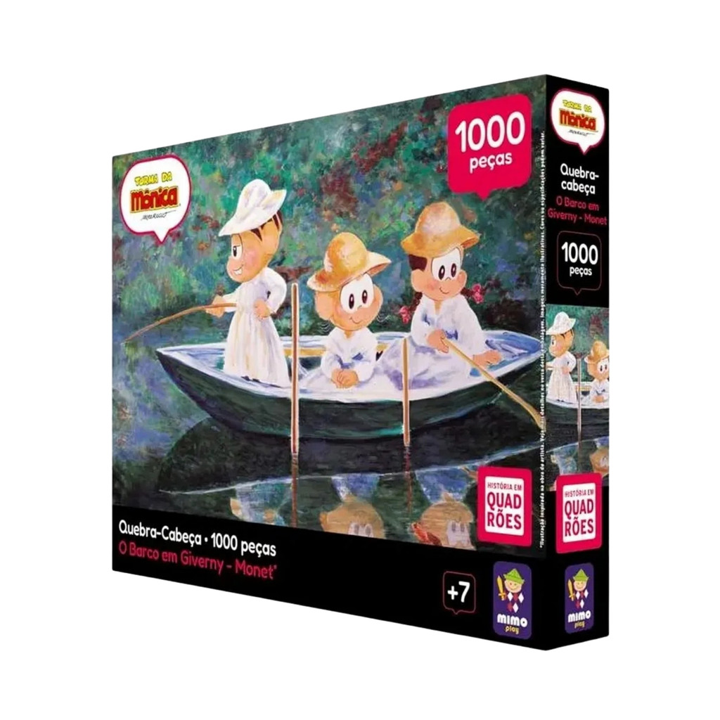 Quebra-Cabeça O Barco de Monet Turma da Mônica 1000 peças Mimo Toys - 2683