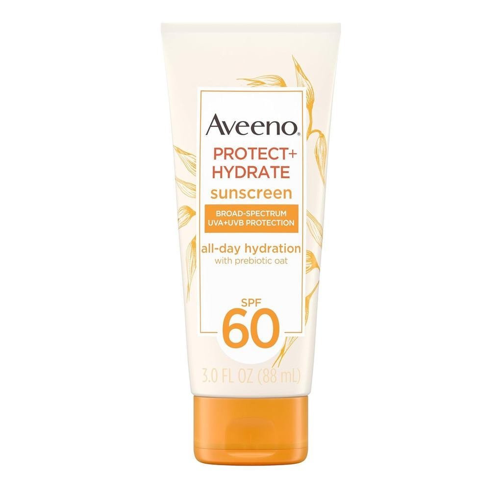 Loção Corporal Protetora e Hidratante Aveeno Protect+Hydrate, contém protetor solar de amplo espectro FPS 60 e prebiótic