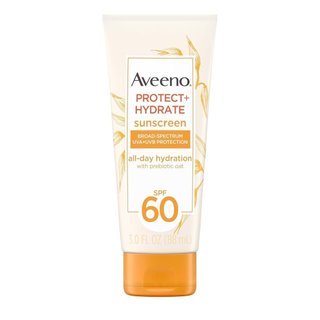 Loção Corporal Protetora e Hidratante Aveeno Protect+Hydrate, contém protetor solar de amplo espectro FPS 60 e prebiótic