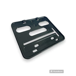 Kit 02 Suporte Moldura Placa Plástico Mercosul Vazado Preto