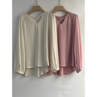 Estação europeia Drape camisa Design nicho primavera outono único topo francês luz luxo temperamento camisa de manga com