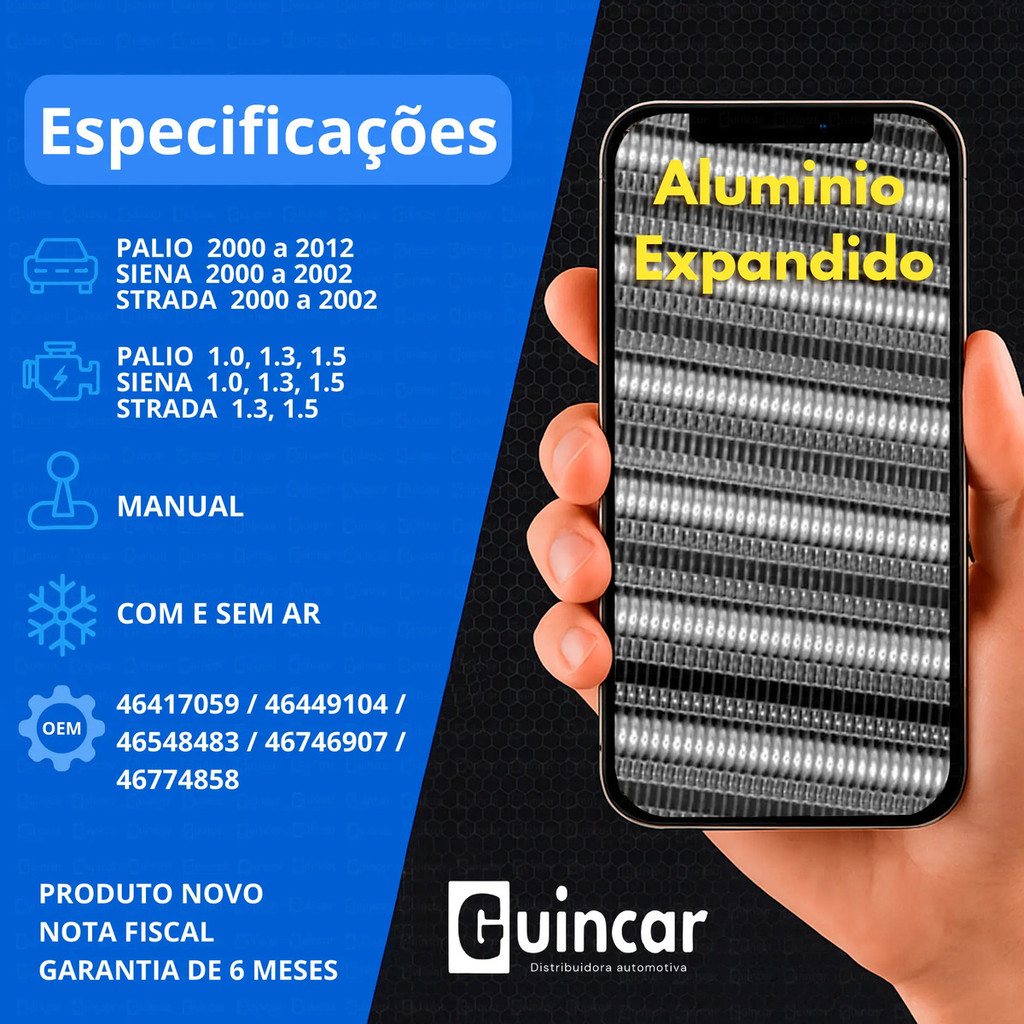 Radiador Uno 2006 2007 2008 Á 2013 1.0 Fire Flex Com Ar