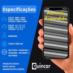 Radiador Fiat Uno 1.0 Fire Flex 2006 07 08 09 10 2011 Com Ar