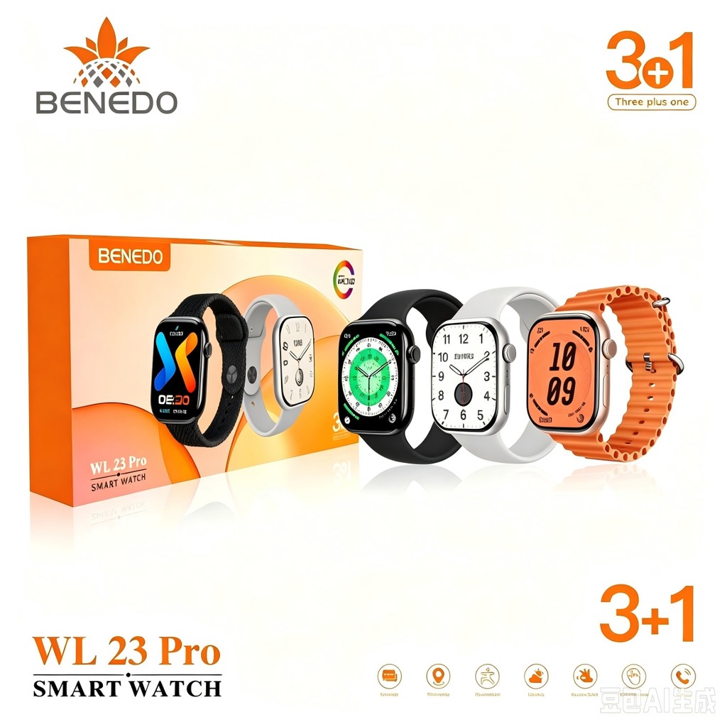 Smartwatch WL23 PRO(46MM) Unisex 3 Pulseira inteligentes relogio Seires 12 2026 Gps NFC Esportes