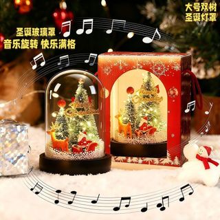 Internet Celebridade Criativo Presente De Natal Capa De Vidro Decoração Desktop Pequenos Ornamentos Lâmpada LED Caixa De