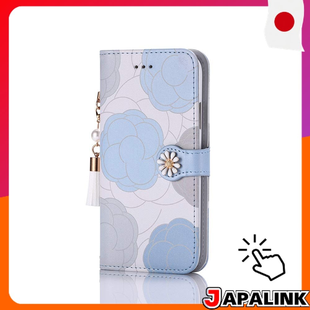 NicNik Capa para Smartphone F-53E Folio Floral Bonita com Tassel de Pérola e Estampa Japonesa 【Direct from Japan】