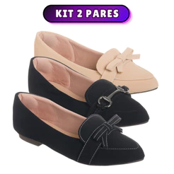 Kit 2 Sapatilha Feminina Leve Antiderrapante Confortável Casual