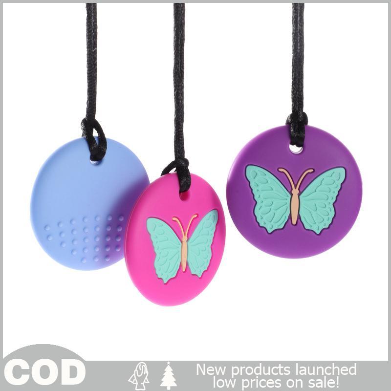 Mastigável Nelace Forma De Borboleta Autismo Tdah Mordendo Sensorial Criança Silicone Mordedor Mastigar Brinquedo Crianç