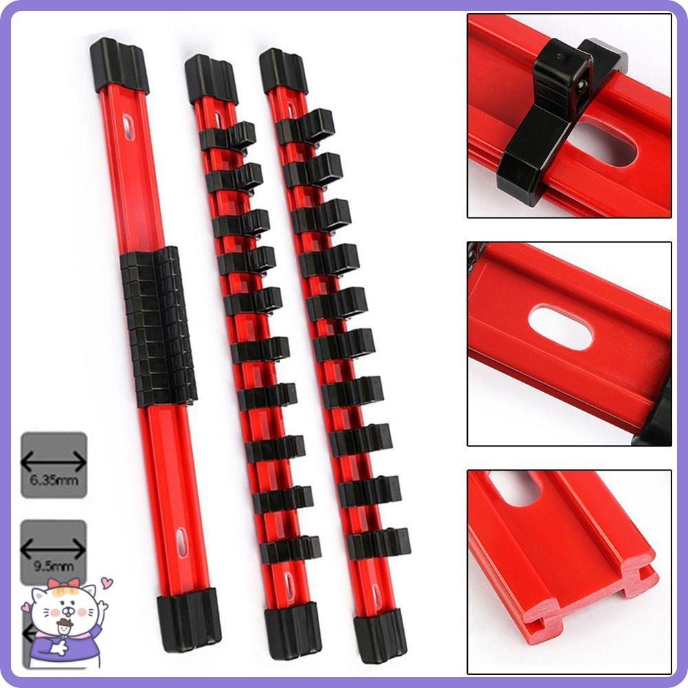 1 Unidade Organizador De Soquete , 1/4 " 3/8 " 1/2 " Suporte De Trilho Parede Chave