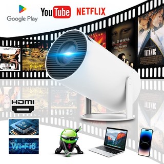Projetor HY300 HD, decodificação de vídeo 4K, 1080P, com fio na mesma tela estável, sem Jamming, mesma tela sem fio, sem