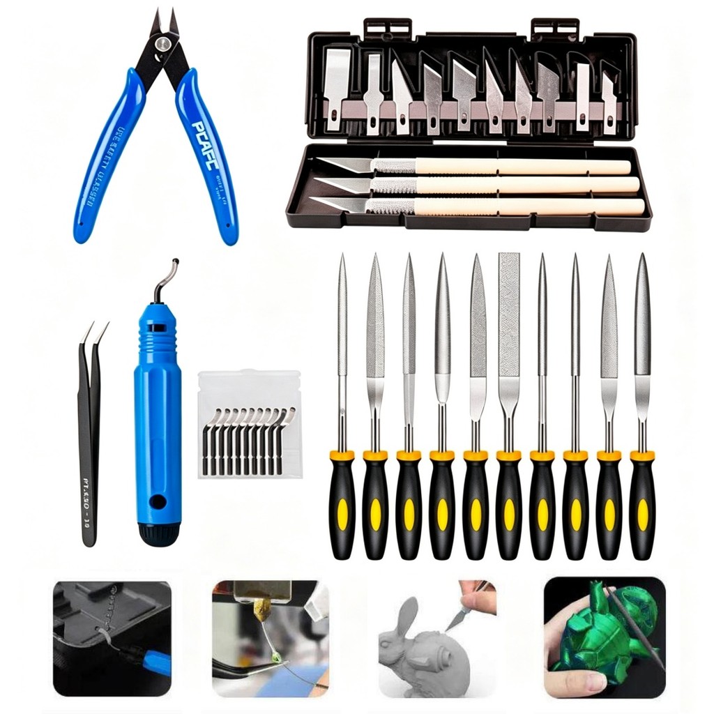 Kit Salva-Vidas para Impressão 3D | Ferramentas para Acabamento, Limpeza e Manutenção