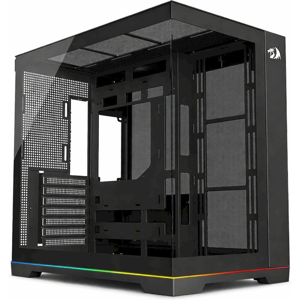 Gabinete Gamer Redragon Scalpel, Mid-Tower, Lateral de Vidro, Preto, Aquário, GC-628