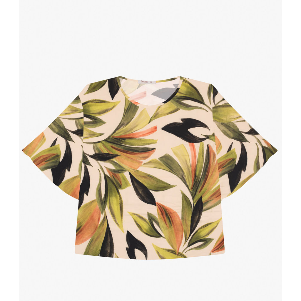 Blusa Feminina Manga Curta Plus Size Secret Glam Verde