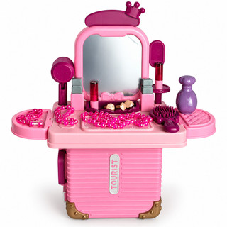 Maleta Fashion Beauty 2 em 1 Penteadeira 46cm Acessórios