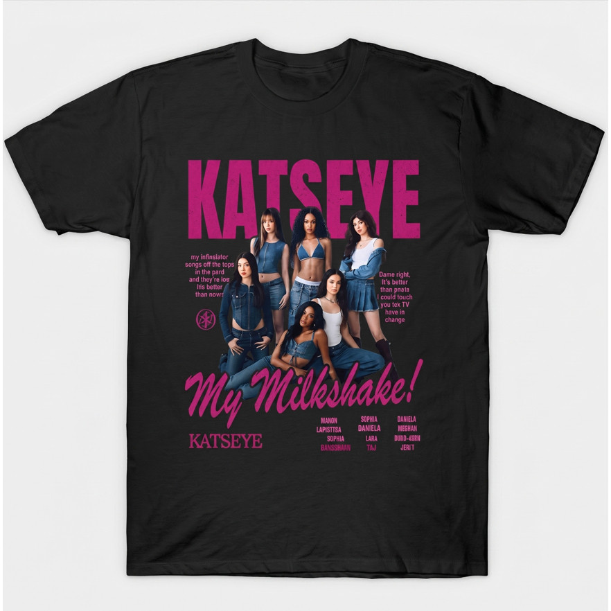 Blusa, Camiseta K-pop Katseye Beautiful Adulto/Infantil Lançamento Unissex Em Algodão, Camisa K-POP