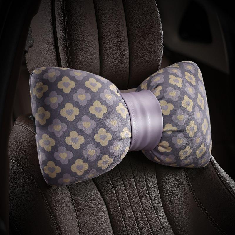 Violeta encosto de cabeça do carro Original pescoço travesseiro feminino interior do carro travesseiro decoração interio