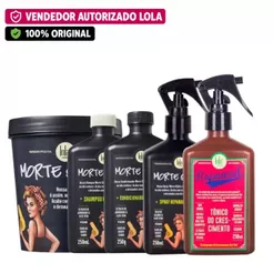 Kit Lola Morte Súbita 4 Itens + Tônico Rapunzel 250ml – Hidratação Profunda e Crescimento Capilar