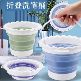 Porta-canetas Arte Estudantes Dedicado Guache Balde de Silicone Pintura Chinesa Dobrável Portátil Retrátil Pequeno Copo 