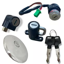Kit Conjunto de travas Chave Ignição Contato Miolo Suzuki Intruder 125 2006 Até 2010