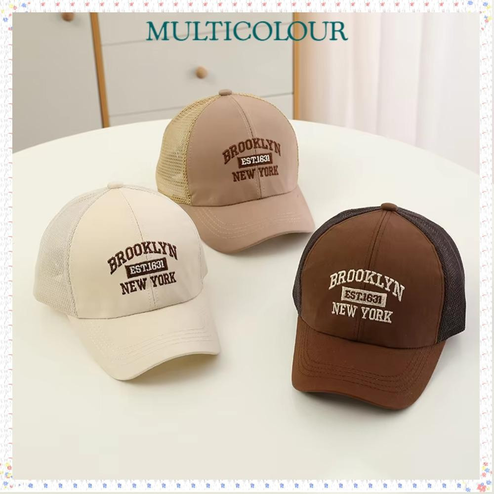 Boné De Língua De Pato Multicolor , Beisebol De Malha Respirável , Viseiras De Protetor Solar , Chapéu Infantil Bordado