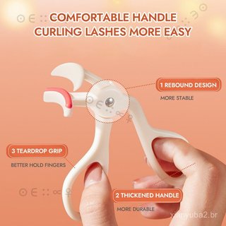 GECOMO Curvador de Cílios de Longa Duração, Mini Curvador de Cílios para Detalhes DDG5
