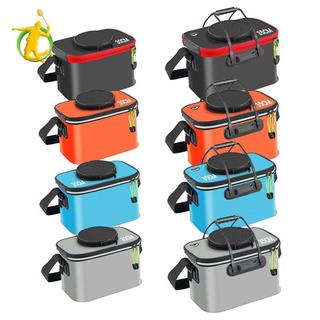 [Asiyy] Balde De Pesca Dobrável Material EVA Porta Peixes Vivos Multiuso Para Acampamento Ao Ar Livre E