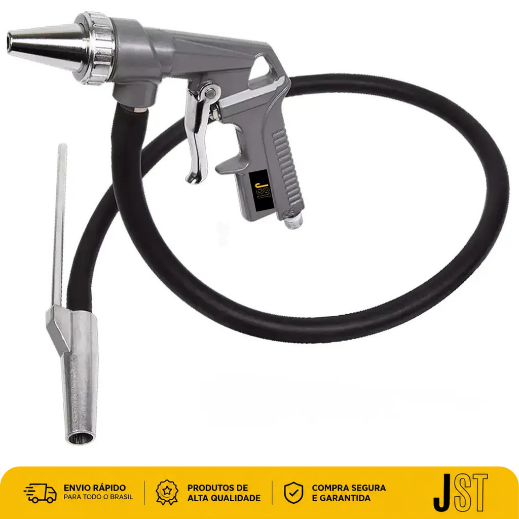 Pistola de Jateamento de Areia Sucção PJA750 JST Pneumática com Mangueira