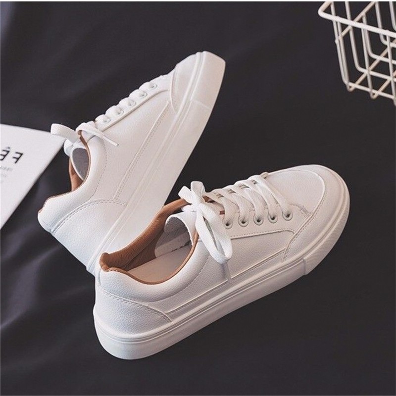 Retro All-Match básico sapatos brancos feminino 2025 primavera outono novo estilo versão coreana estudante sapatos de fu