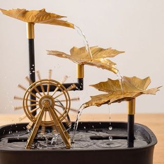 2026 novo estilo ornamentos de água corrente 304 aço inoxidável automático transferência de roda Feng Shui Naji entrada 