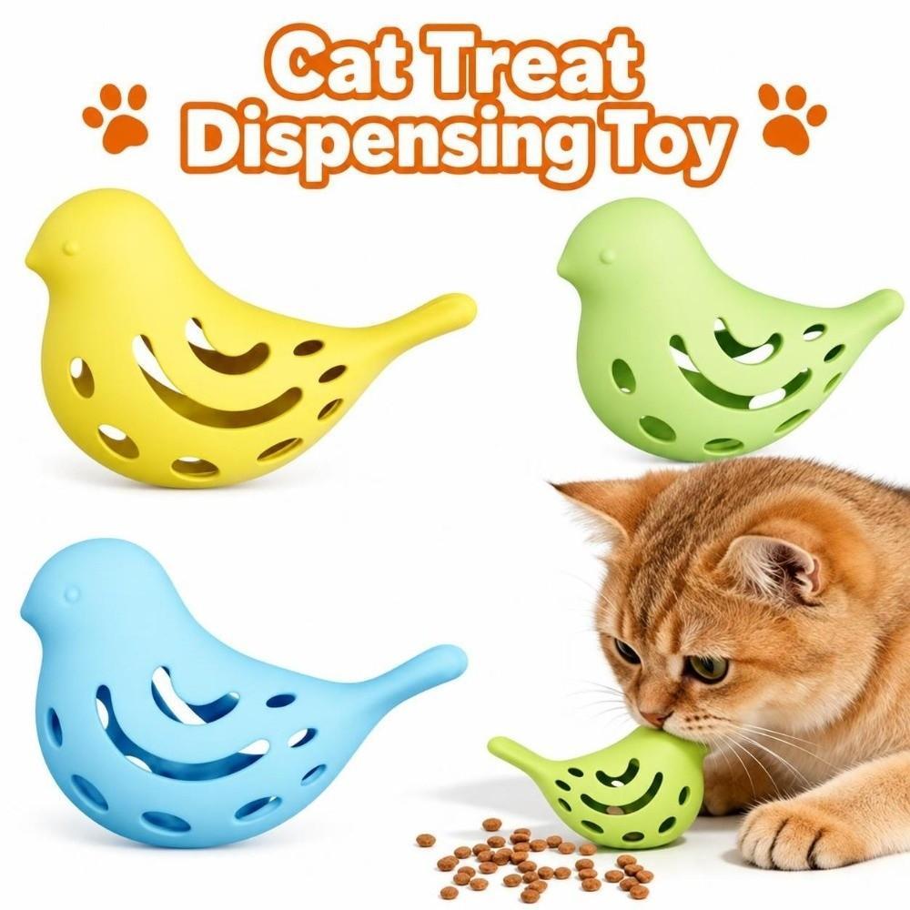 Brinquedo Do Alimentador Gato , Distribuidor Tratamento Produto Comestível Silicone , Resistente Da Mastigação Projeto A