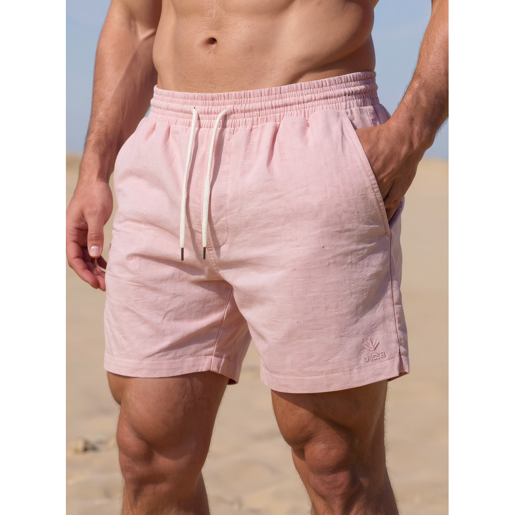 Kit 2 Bermudas Masculinas Linho Elastano Praiana Confortável Verão — Mimoê