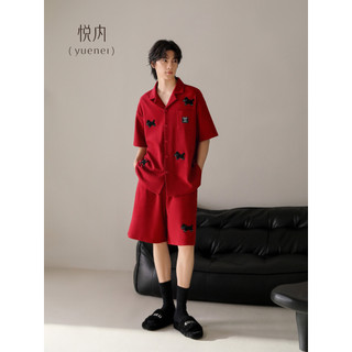 Pijamas masculinos internos verão verão verão puro algodão de manga curta Homewear masculino tamanho grande Casual verme