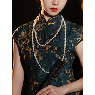 Combinando Cheongsam pérola colar estilo mãe jóias dupla camada colar clavícula corrente de comprimento médio camisola c