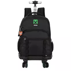 Mochila de Rodinha Juvenil Escolar Minecraft Survival