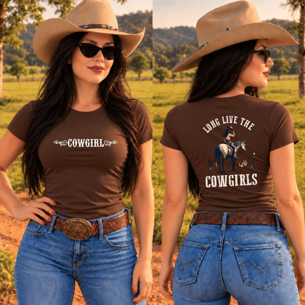 Camiseta Babylook T-Shirt 100% algodão estampada moda Country Rodeio Boiadeira Sertaneja country long live the cowgirrls