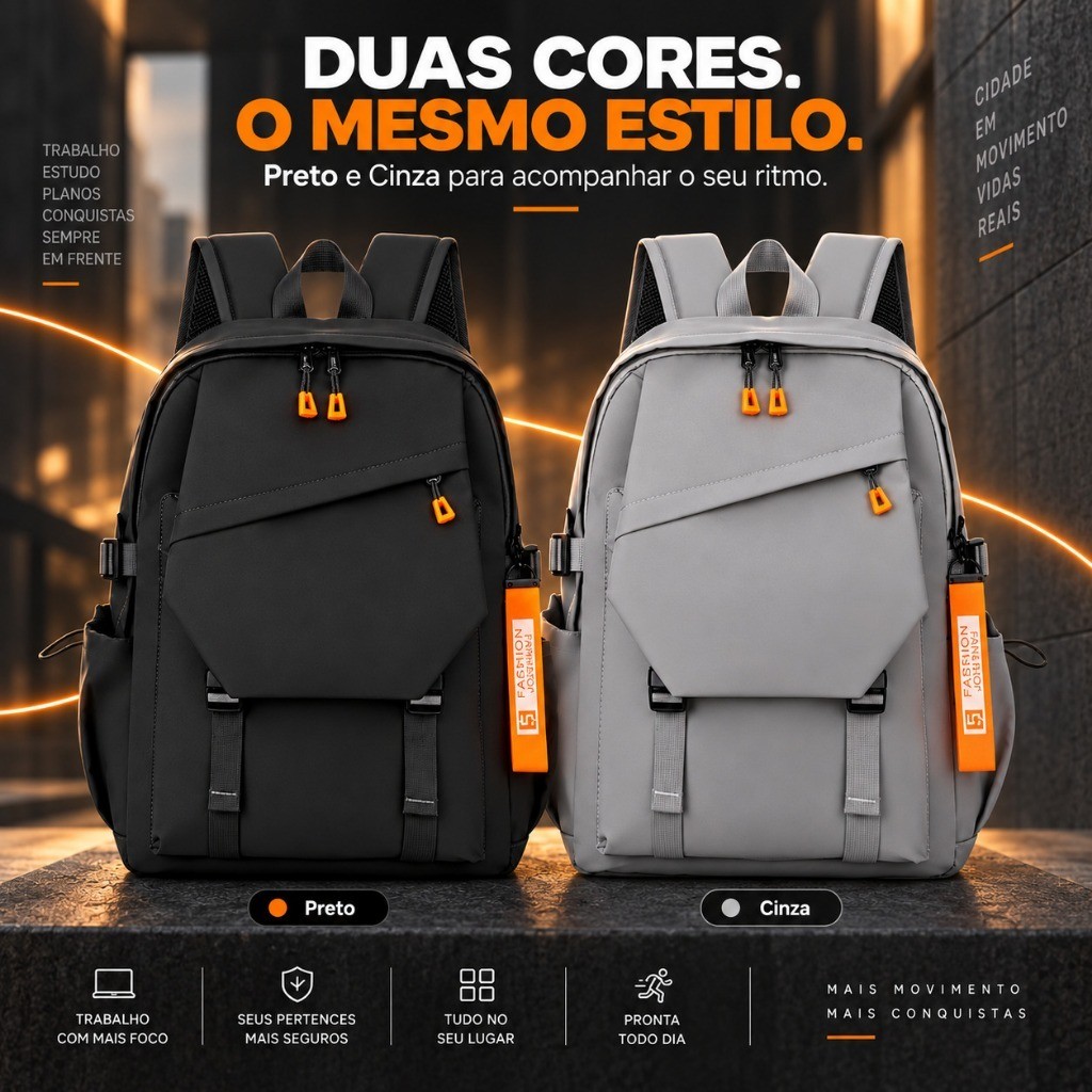 Mochila Executiva Notebook Reforcada Alca Confortavel Para Trabalho Faculdade Unissex Resistente