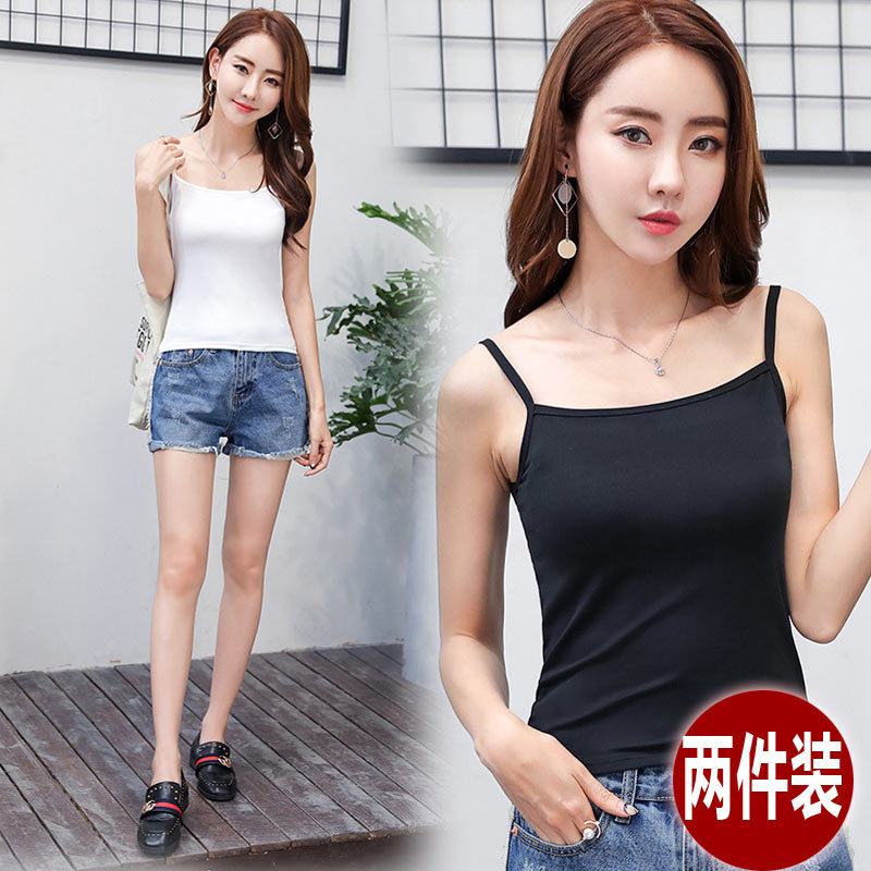 Camisola feminina 2025 verão na moda exterior Wear jogo interno estilo fino Bottoming estilo curto solto capa barriga Al
