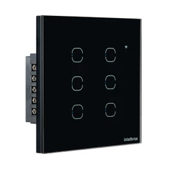 Interruptor Touch WI-FI 6 Teclas EIW 1006 Preto Intelbras